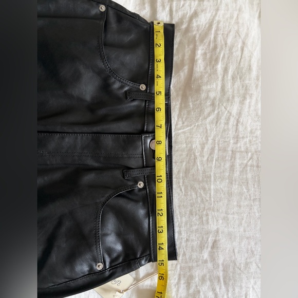 NWT Black faux leather midi skirt - Picture 4 of 4